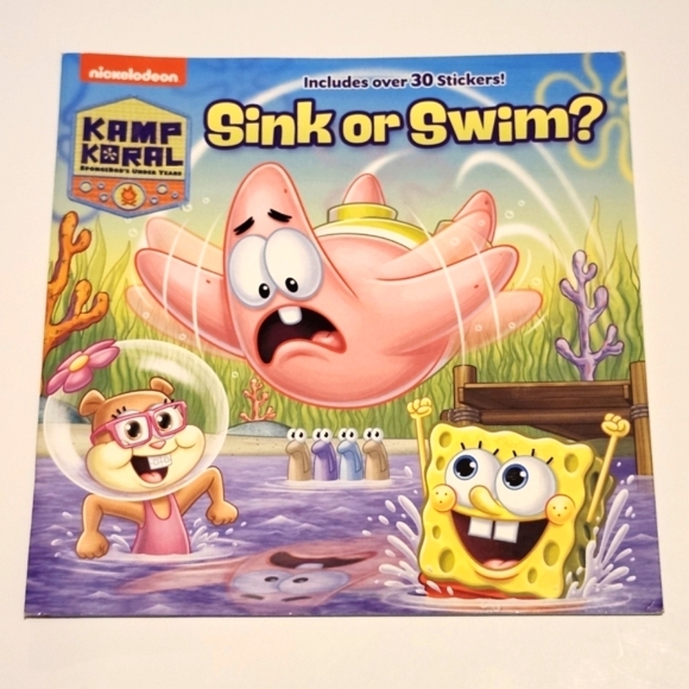 *4 for $20* SpongeBob Kamp Koral - Sink or Swim - Book with Stickers